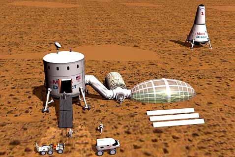 Модель строений на Марсе